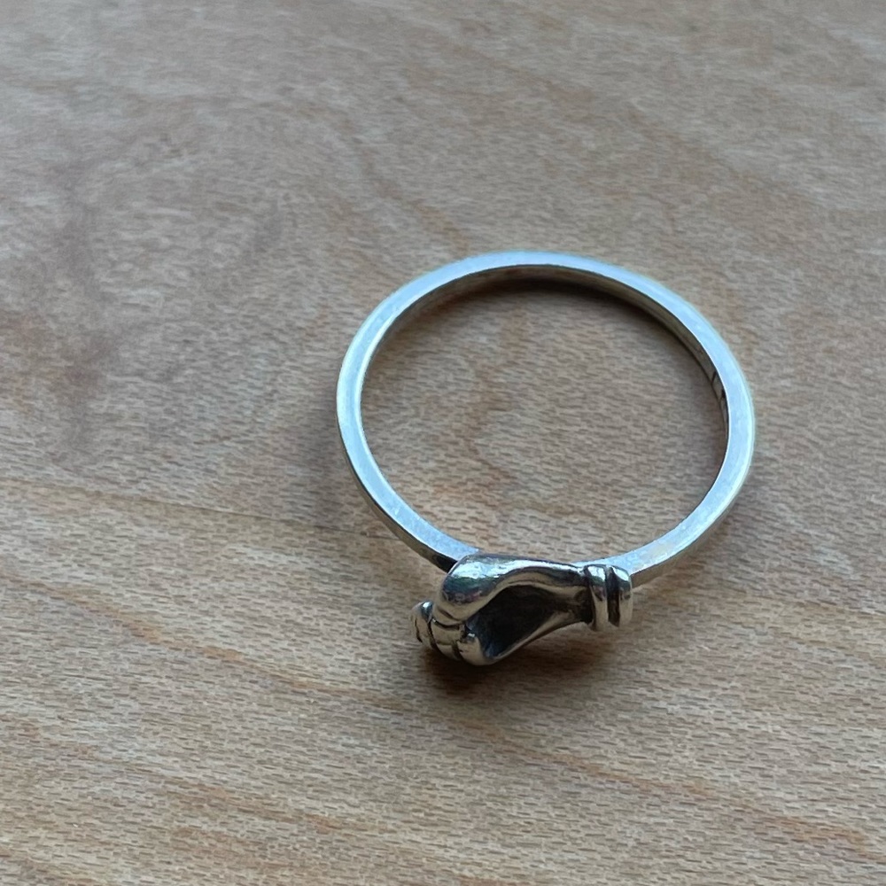 STERLING SILVER HAND RING - Picture 2 of 2